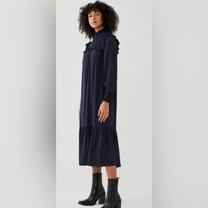 NWOT Anthropologie Ghost Harry blue midi dress size XS